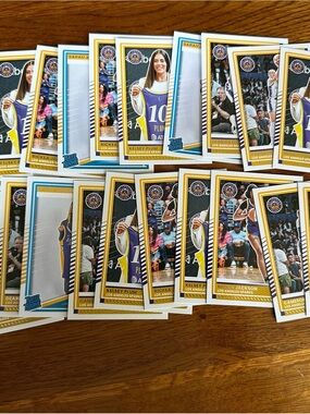 Russ Purple & Gold Basketball Card Stack